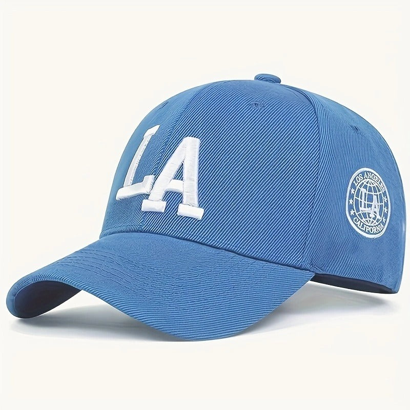 3D Embroidered LA Baseball Hats for Men and Women - Outdoor Sunscreen Hard Top Duck Tongue Hats