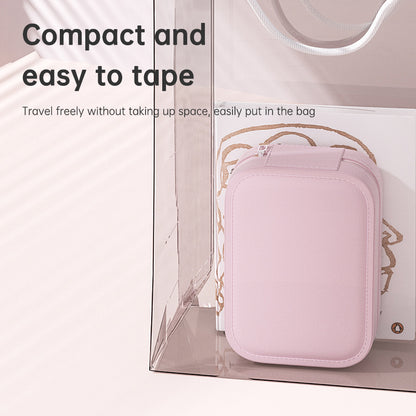 Personalized Birth Flower PU Leather Jewelry Box with LED Makeup Mirror Birthday Gift for Her