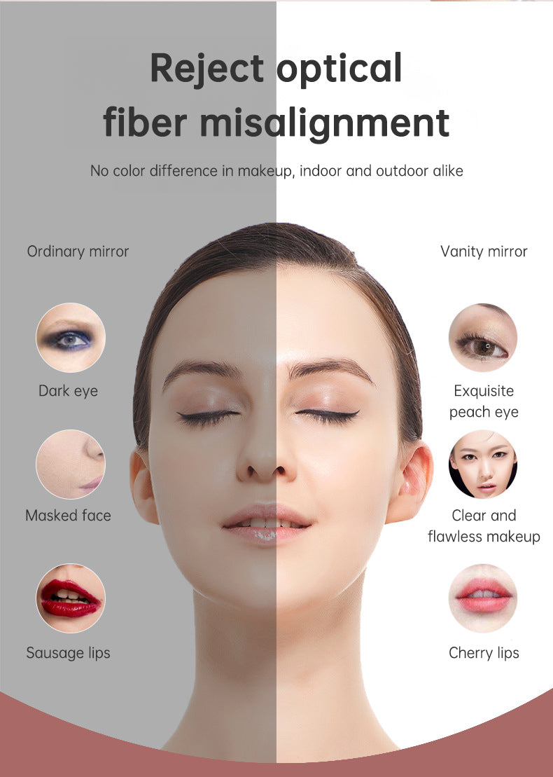 Personalized Birth Flower PU Leather Jewelry Box with LED Makeup Mirror Birthday Gift for Her