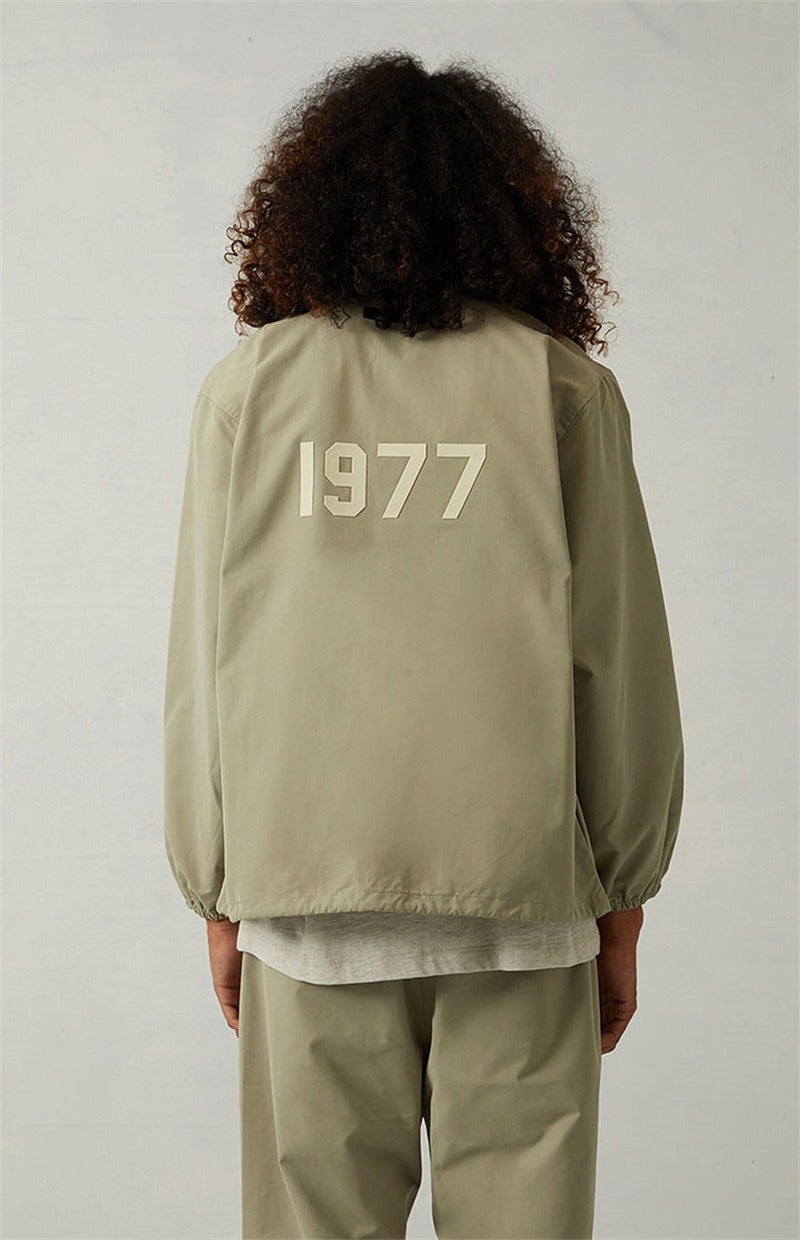 FEAR OF GOD ESSENTIALS 1977 Jacket Flocked Printed Jacket High Street Jacket