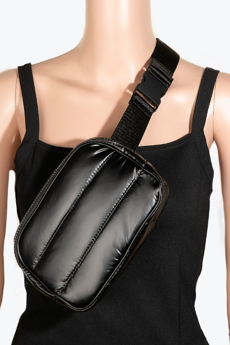 Fame Quilted Nylon Crossbody Bag