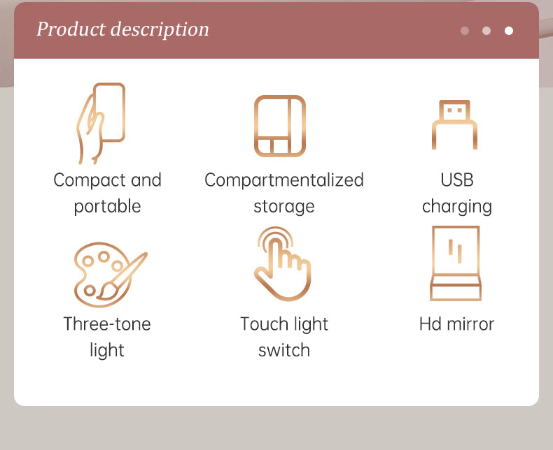 Personalized Birth Flower PU Leather Jewelry Box with LED Makeup Mirror Birthday Gift for Her