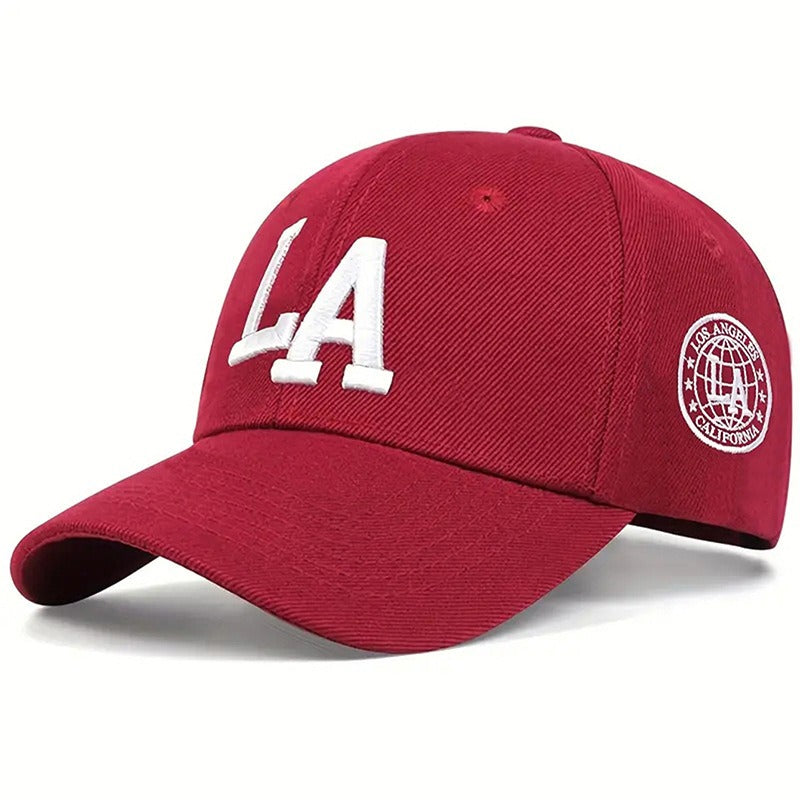 3D Embroidered LA Baseball Hats for Men and Women - Outdoor Sunscreen Hard Top Duck Tongue Hats