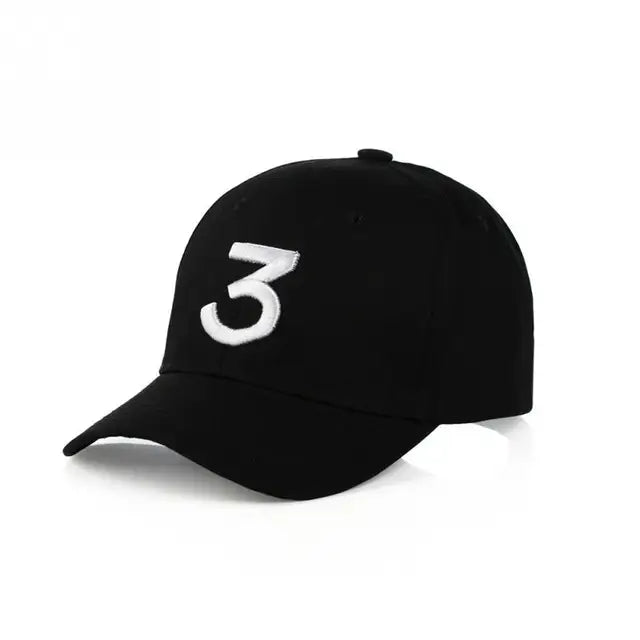 Unisex Streetwear Dad Hat Men Women Fashion Embroidery Number 3 Adjustable Baseball Cap Baseball hat men