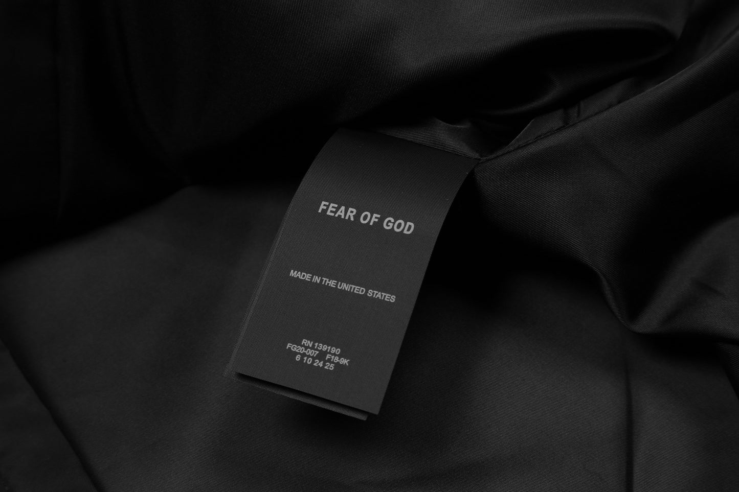 FEAR OF GOD FOG Main Line Season 7 High Street Flocking Jacket