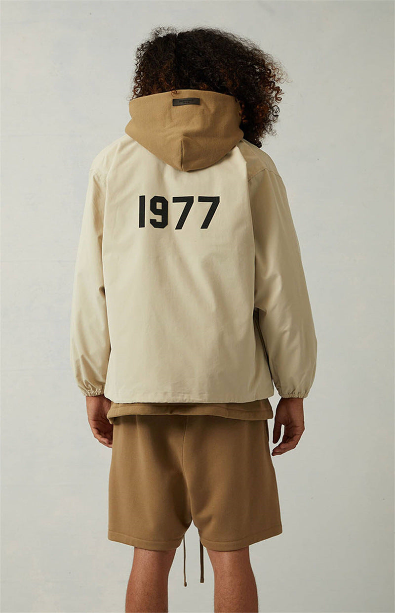 FEAR OF GOD ESSENTIALS 1977 Jacket Flocked Printed Jacket High Street Jacket